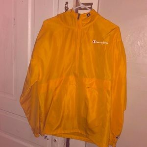 Yellow champion wind breaker jacket